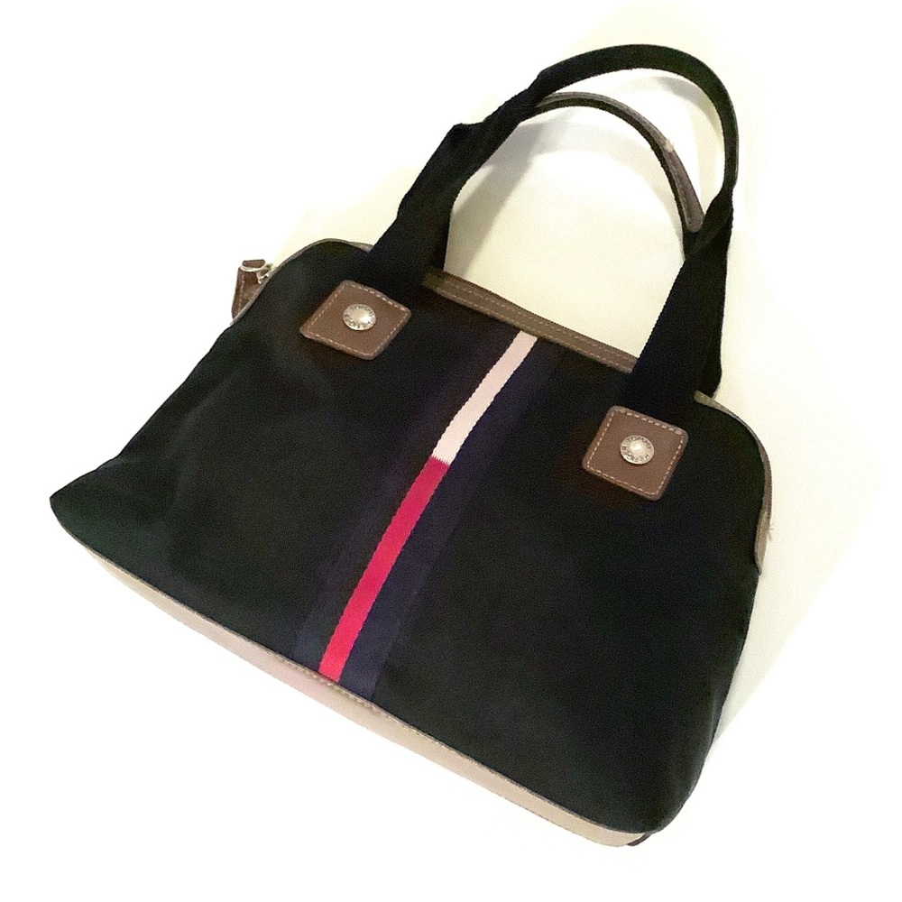 Tommy Hilfiger canvas logo bowler bag vintage